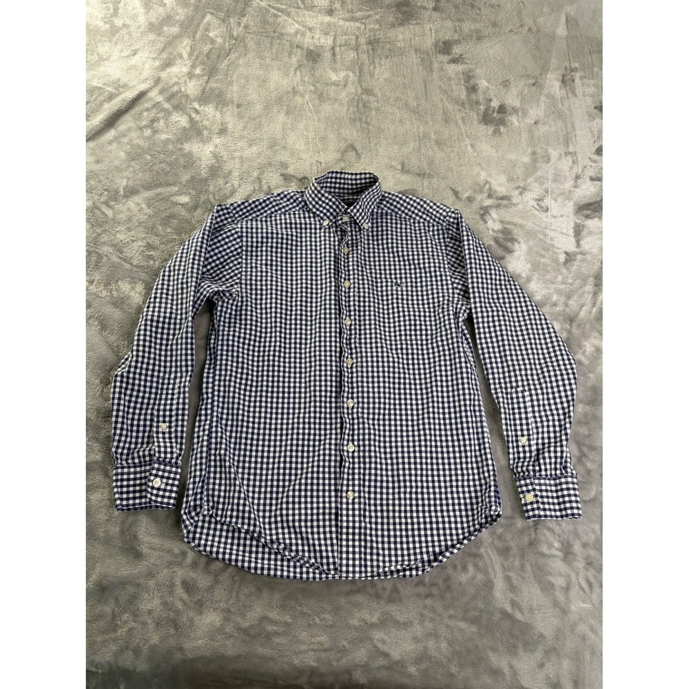 Vineyard Vines Tucker Shirt Button-Up S Navy Blue Mens